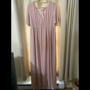 NWT Show Me Your MuMu Dusty Blush Short Sleeve Bridesmaid Dress (XXL)